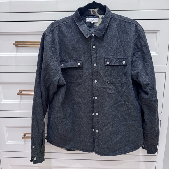 Men Large Sovereign code grey quilted jacket sweater camo interior - Picture 2 of 6